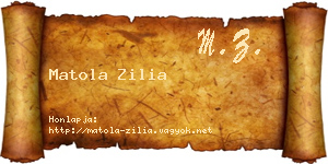 Matola Zilia névjegykártya
